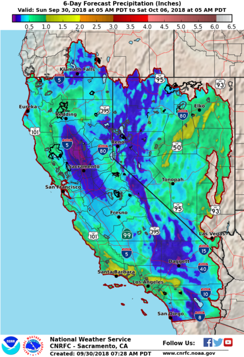 NOAA: Mountain Snowfall Possible For The Sierra-Nevada Tuesday ...