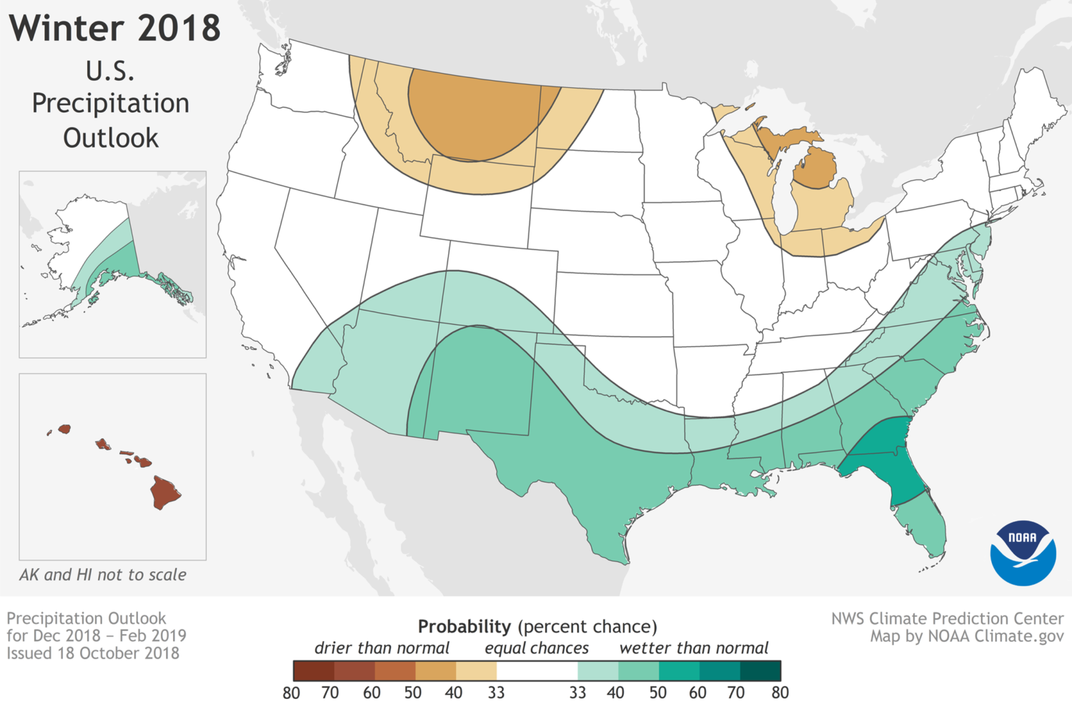 NOAA: Winter Outlook Favors Warmer Temperatures For Much ...