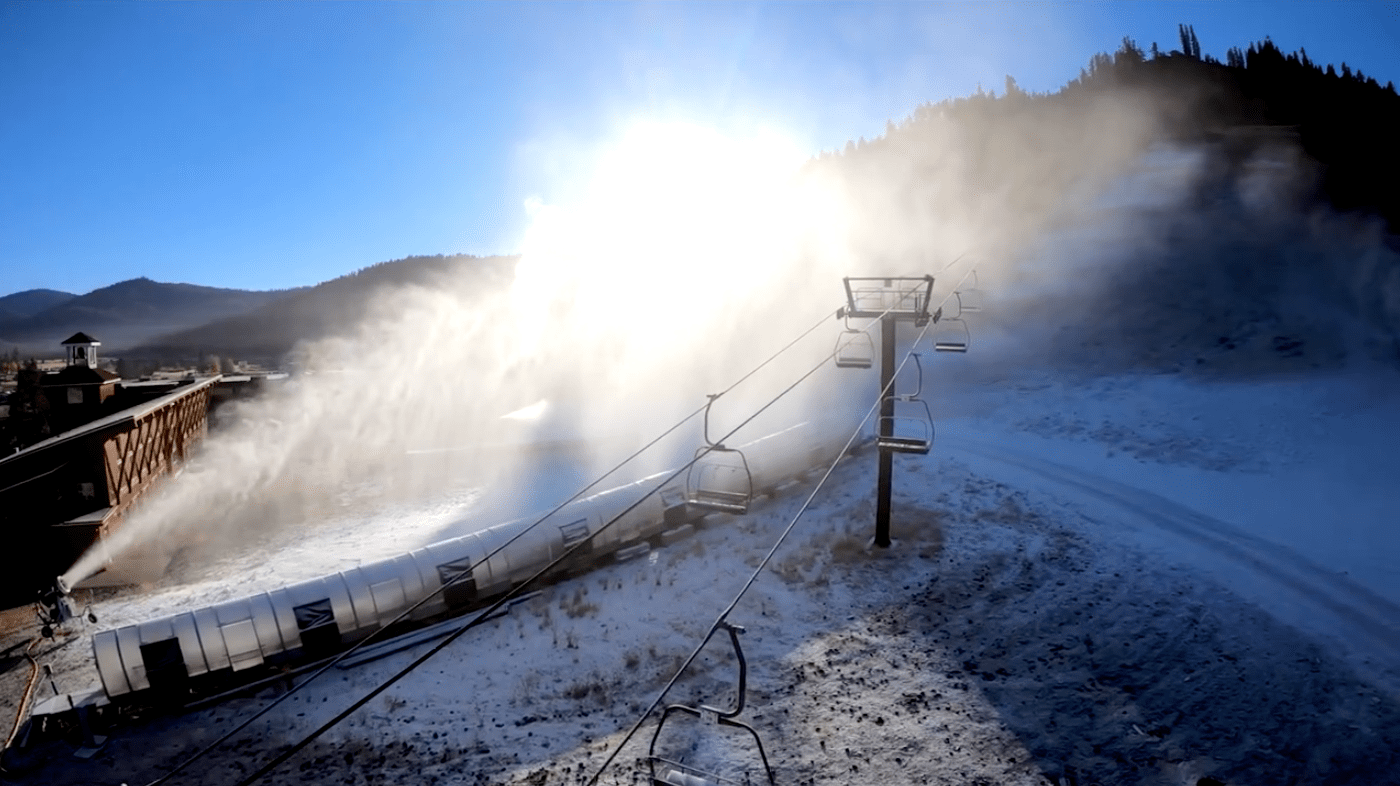 Squaw Valley, winters coming, California, snowguns