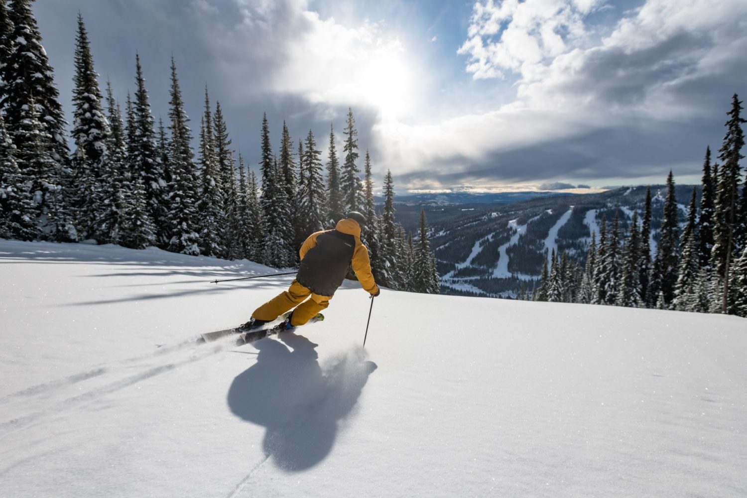Incredible images of skier at Sun Peaks Ski Resort