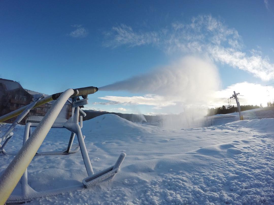 Ski resorts have rights to enough water that they have no problem making snow, even in dry years