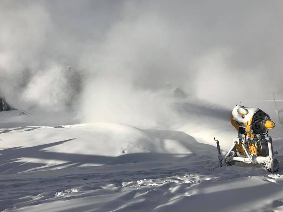 Snowmakers begin operation at Breckenridge, utilizing systems that have taken decades to build