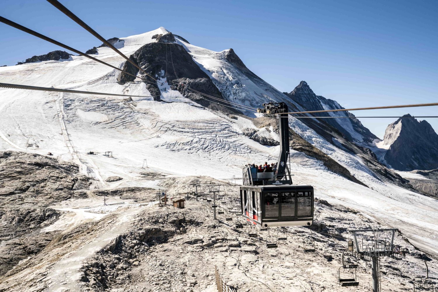 Tignes, france, europe, open top, cable car