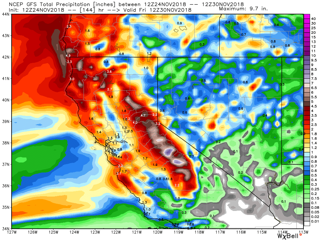 GFS squaw valley november