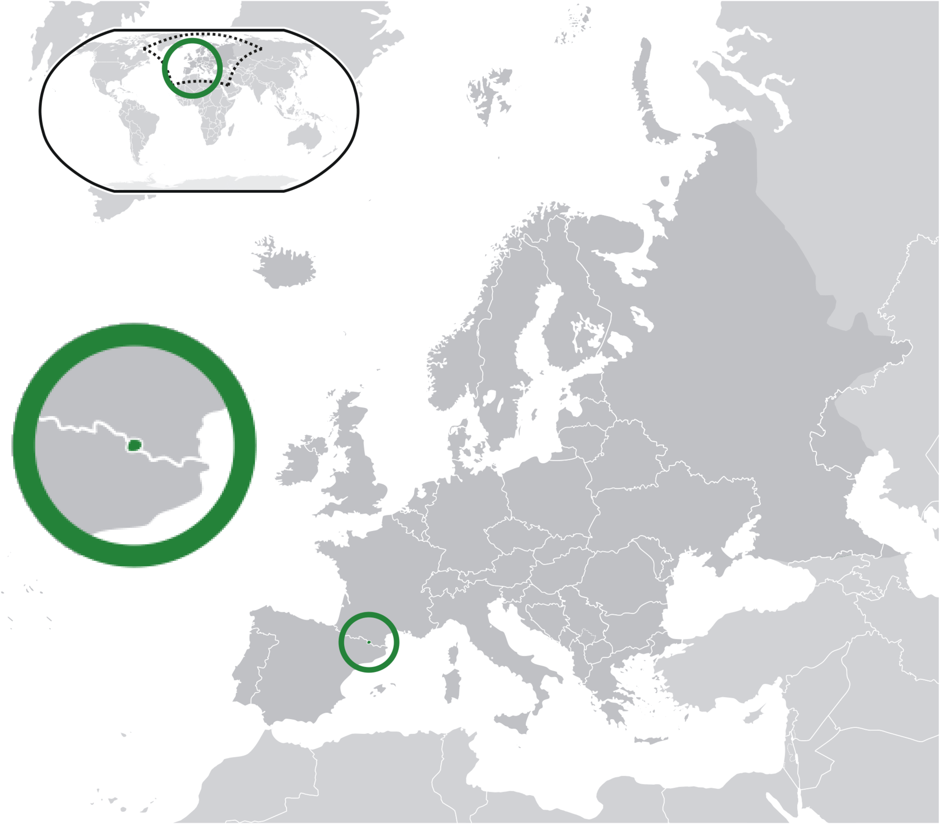 Andorra, Andorra location on a map, Andora ski area