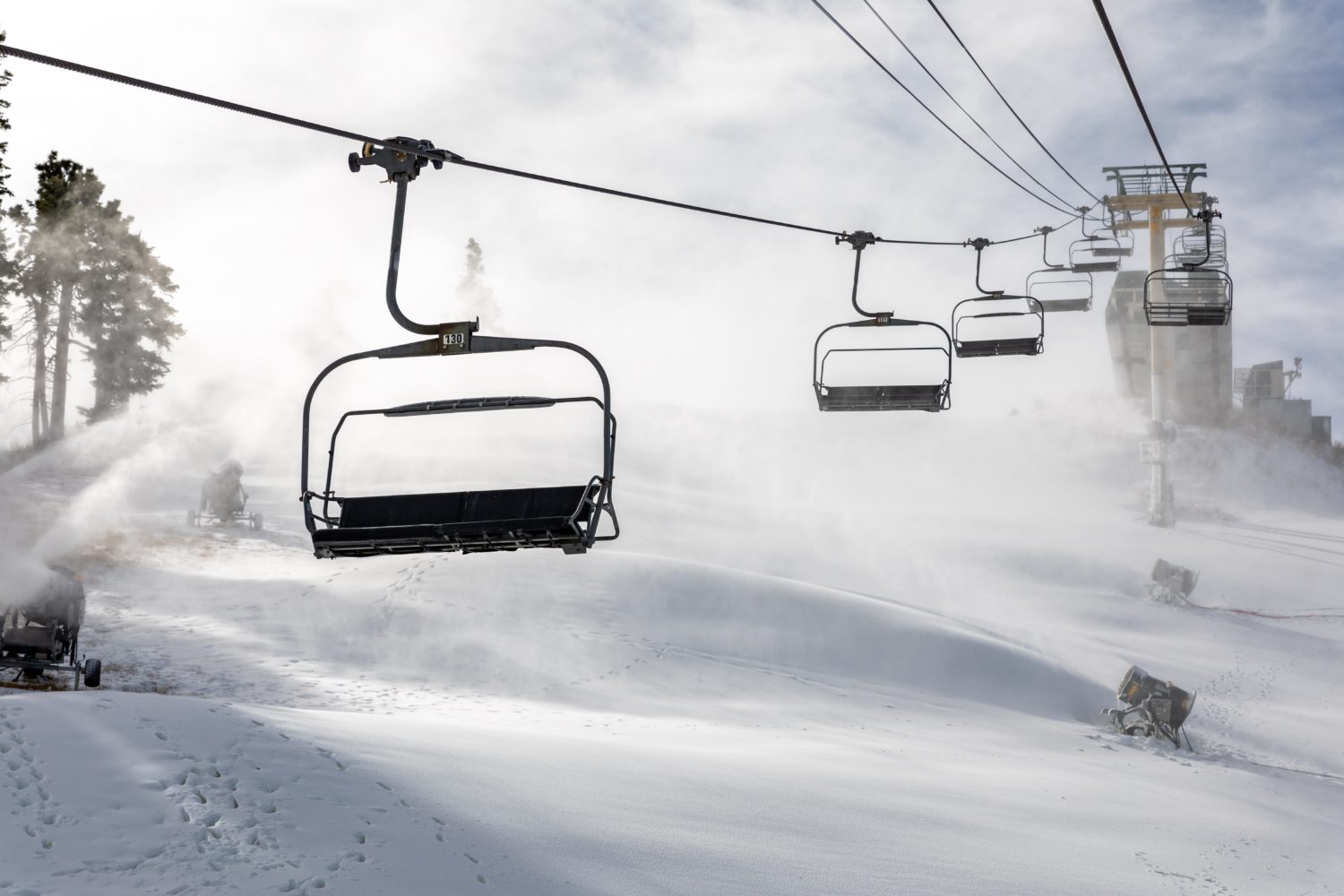 Snowmaking at Big Bear Mountain Resort