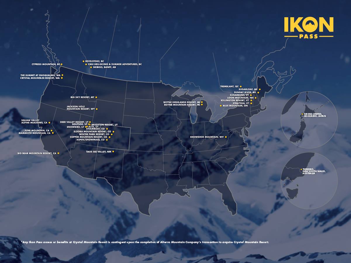 Epic Vs Ikon Pass Map