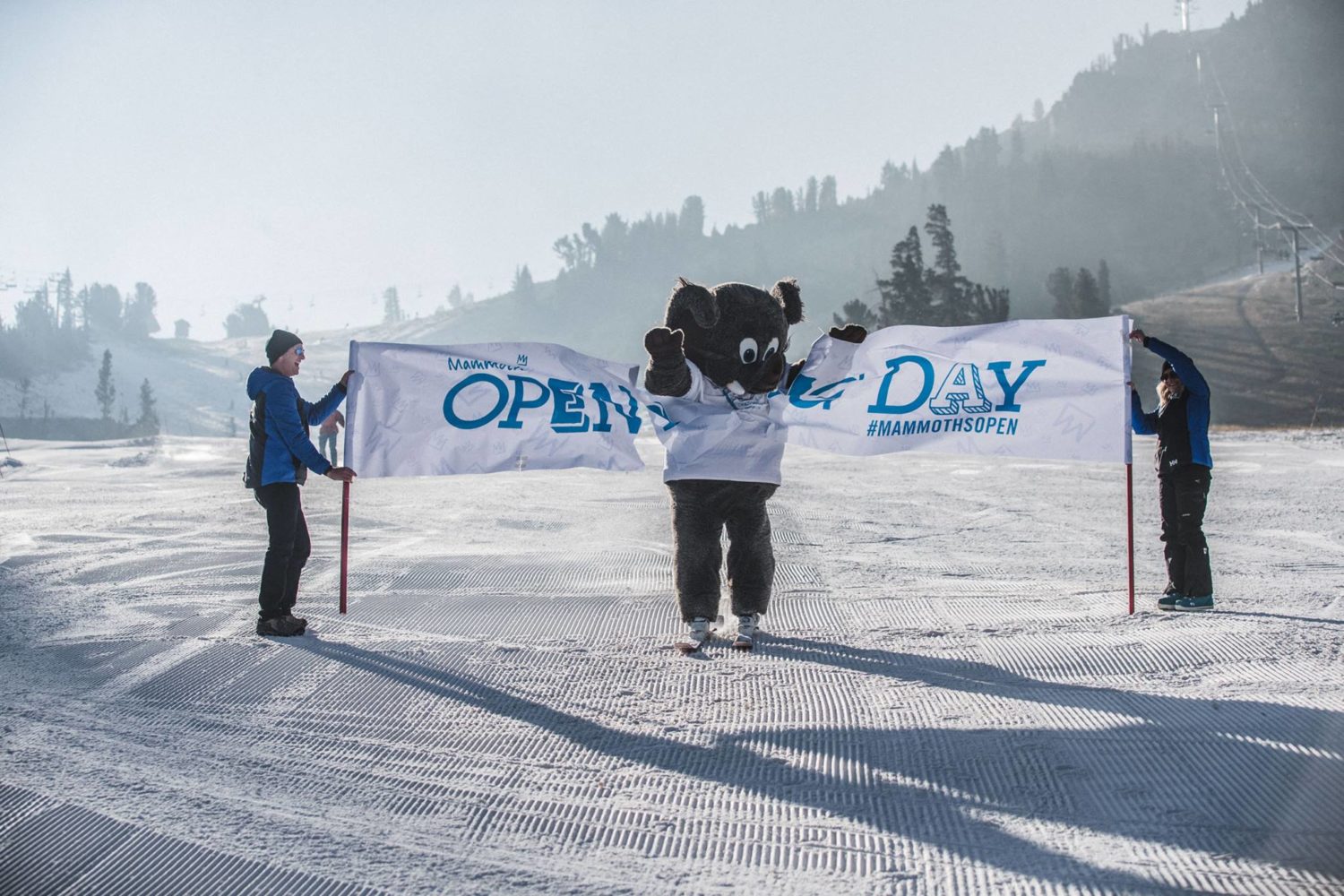 Mammoth opening day, opening day, ski resort opening day, mammoth opens