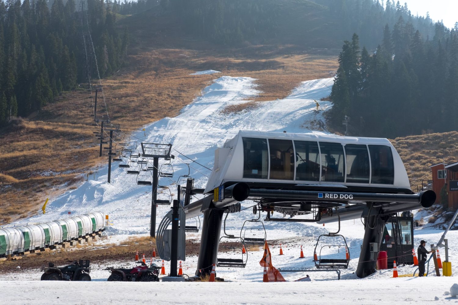 There's artificial snow on Red Dog