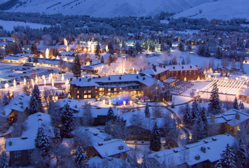 Sun Valley Village Lit Up