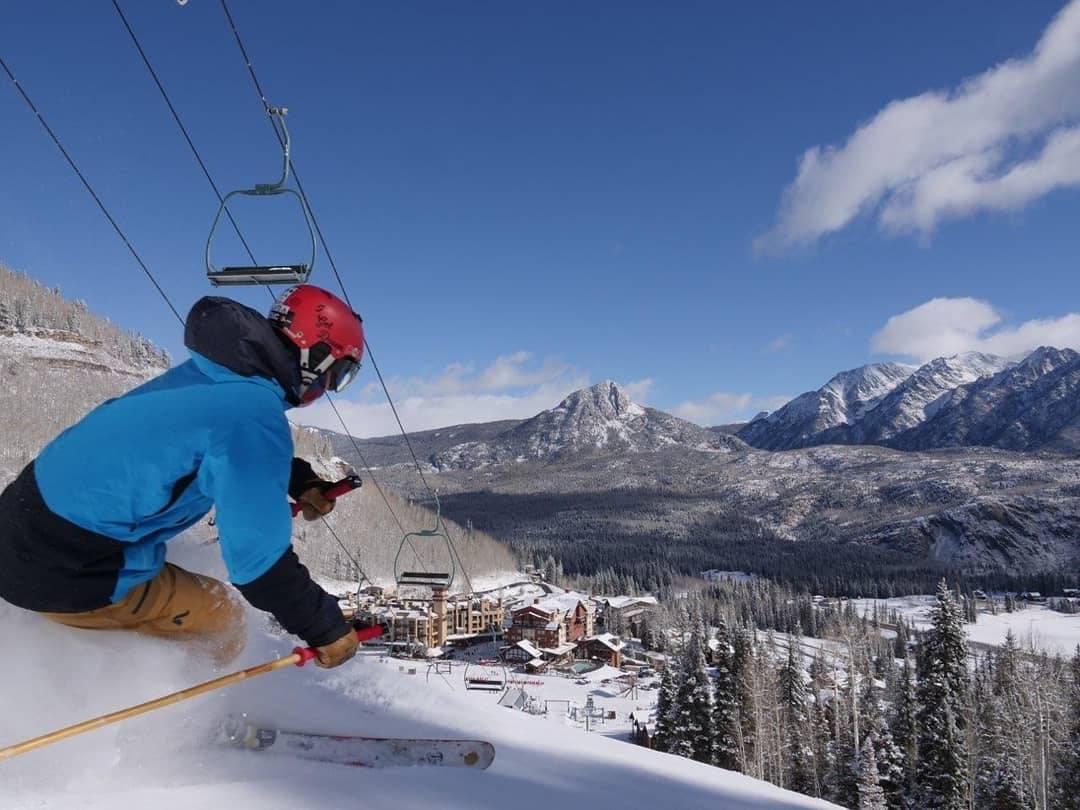 front side skiing