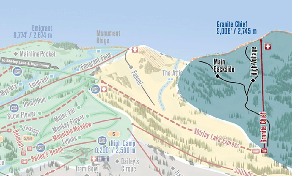 Squaw Valley, alpine meadows, california, granite chief