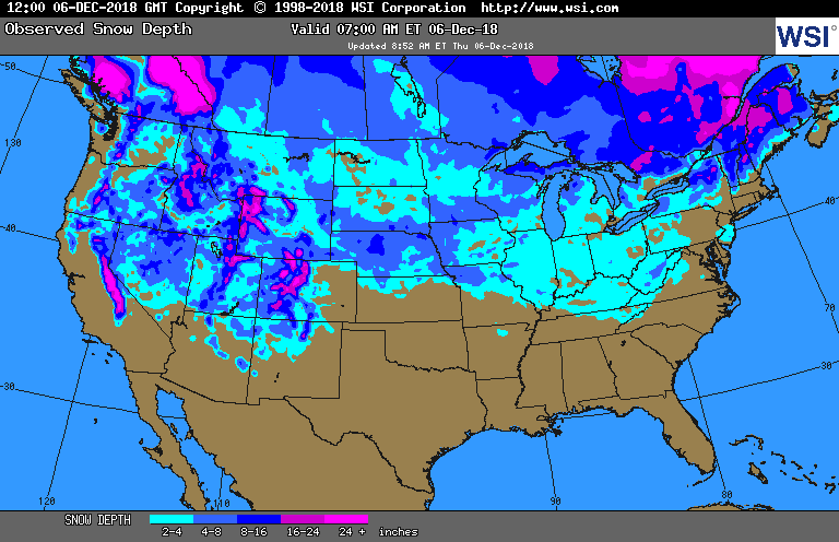 us snow cover map