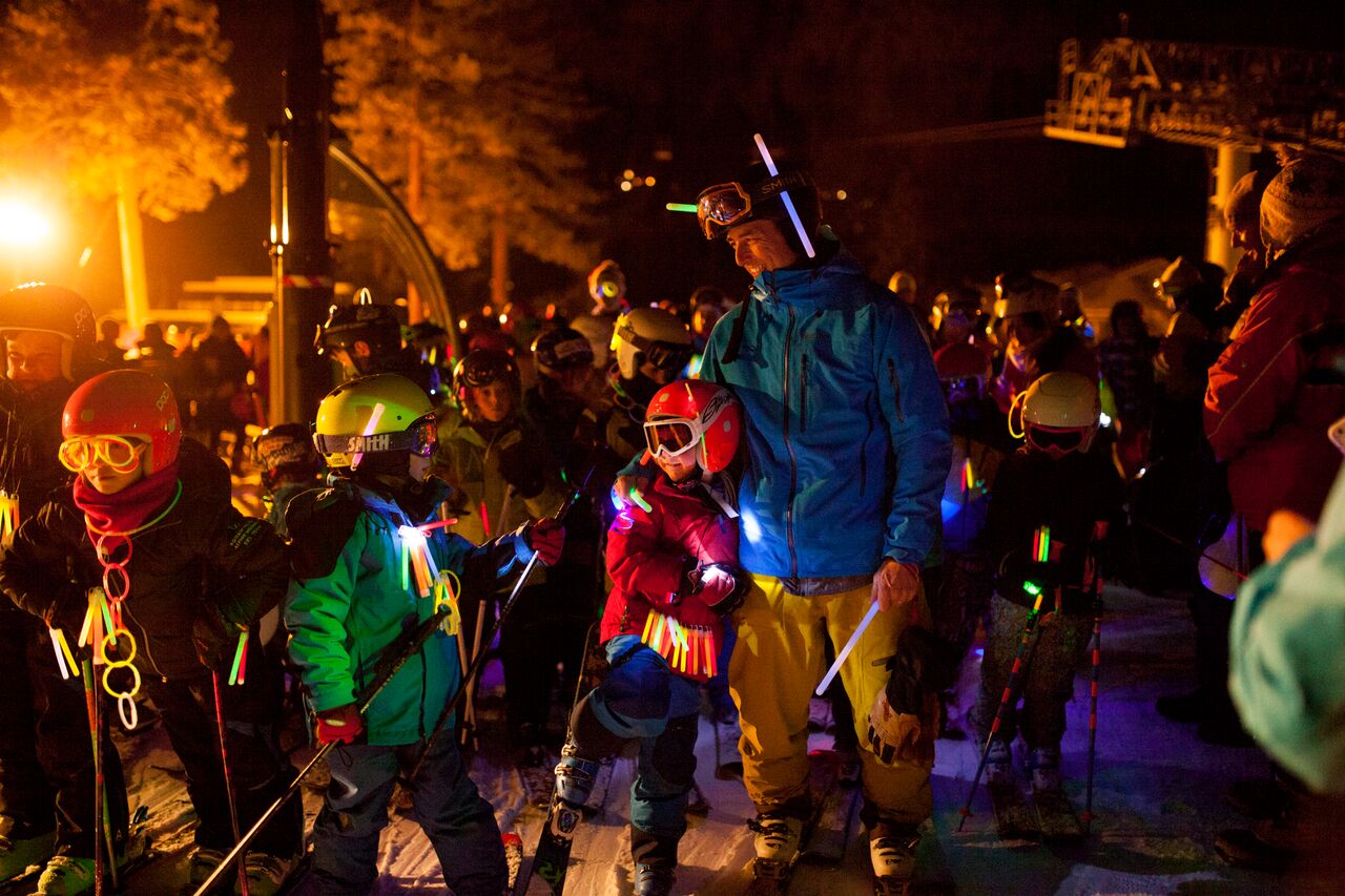 Squaw Valley, alpine meadows, torchlight parade,