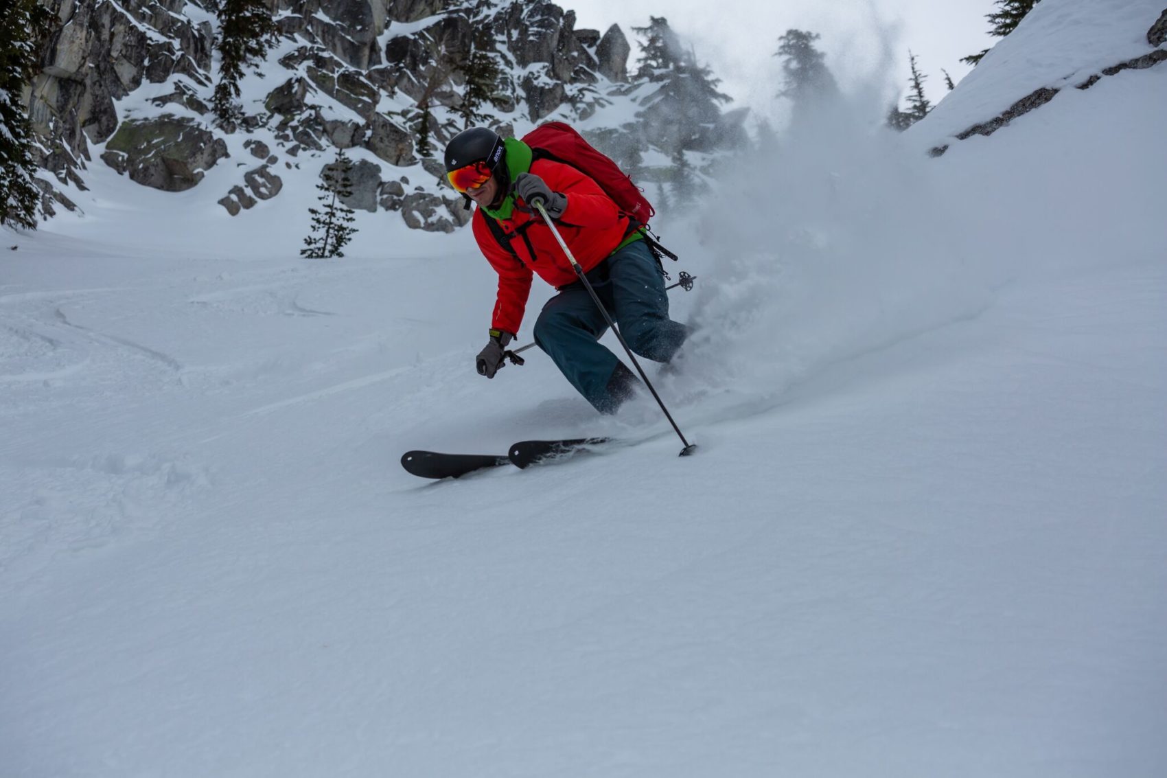 Squaw Valley, backcountry, California, alpenglow