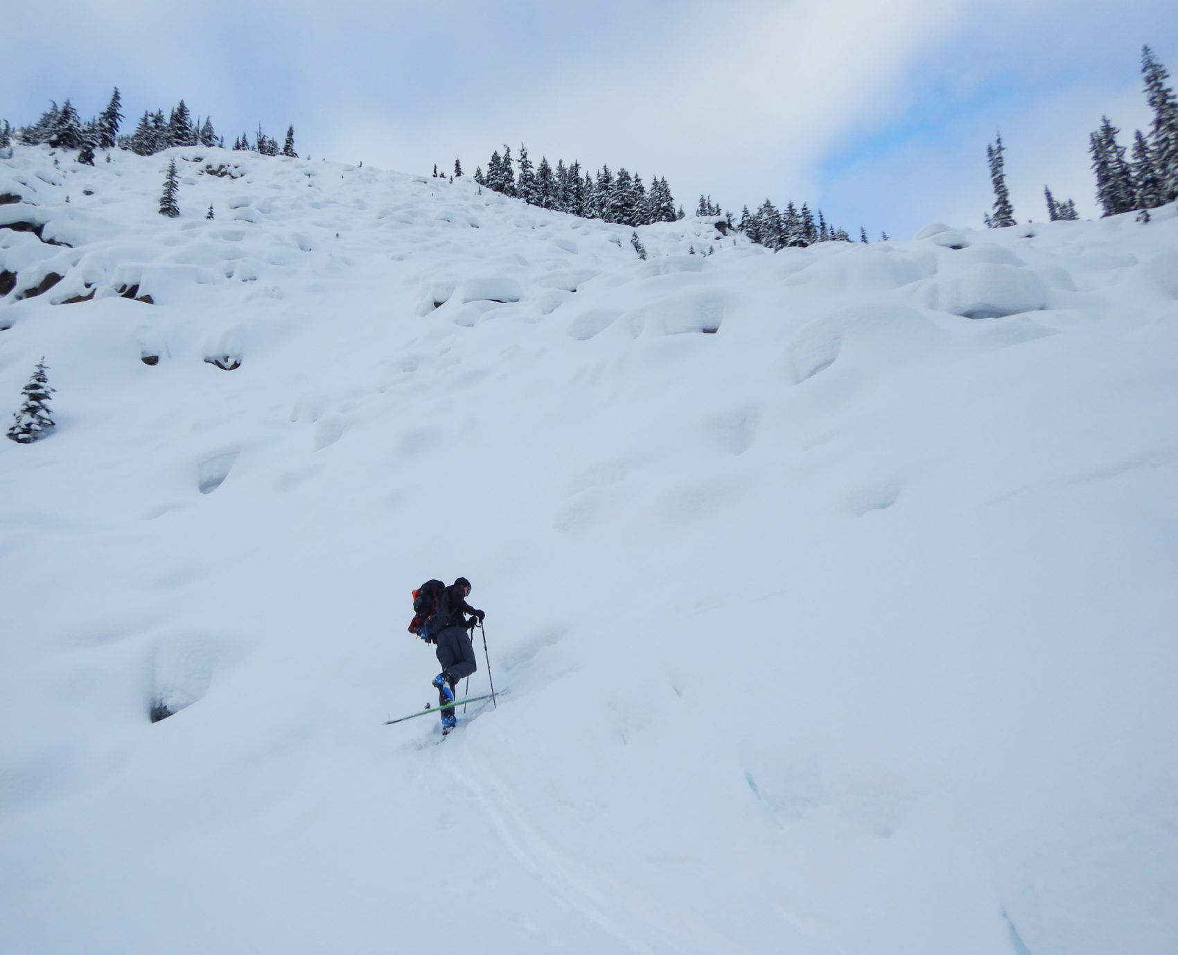 ski touring up ross pillows