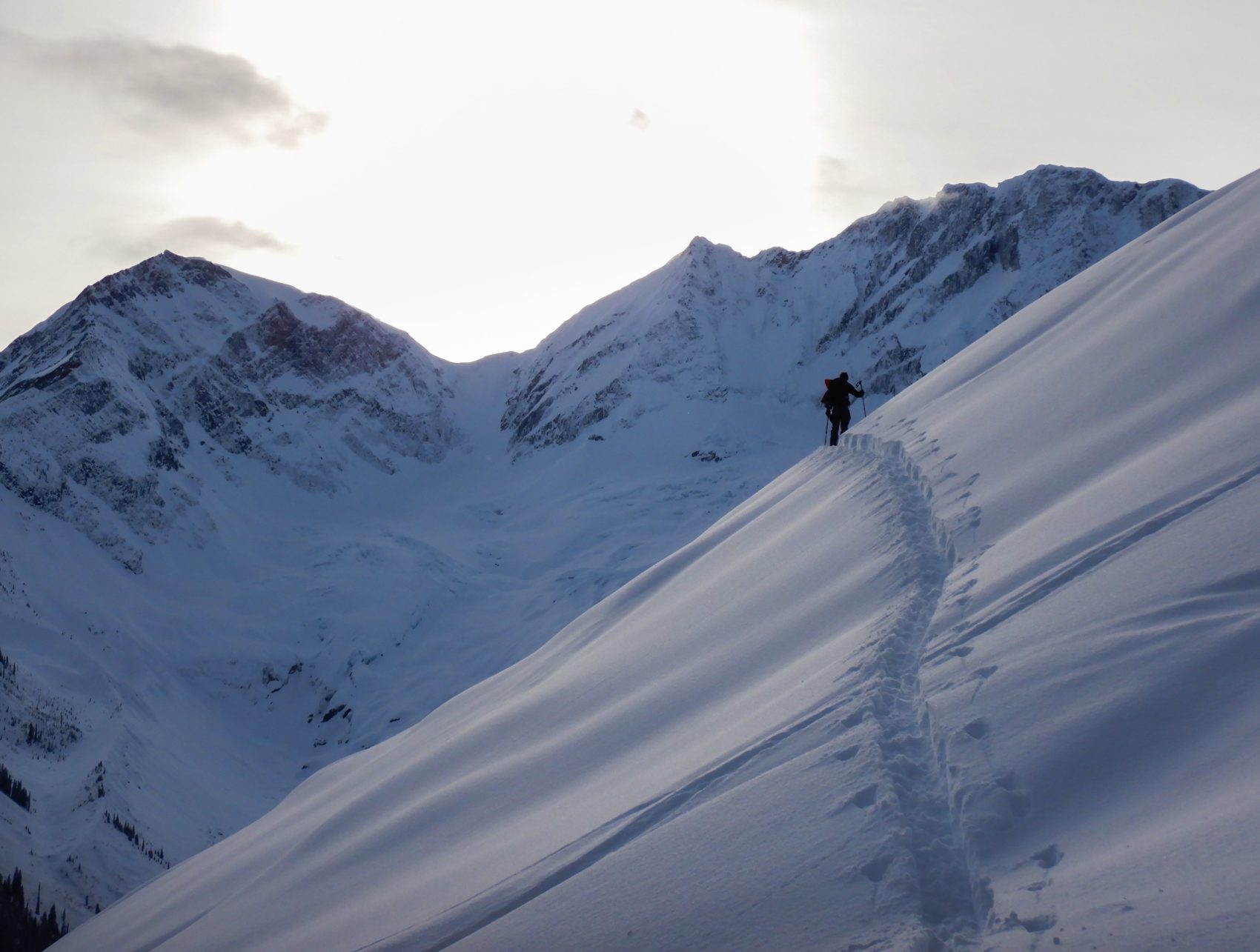 ski touring up rogers pass