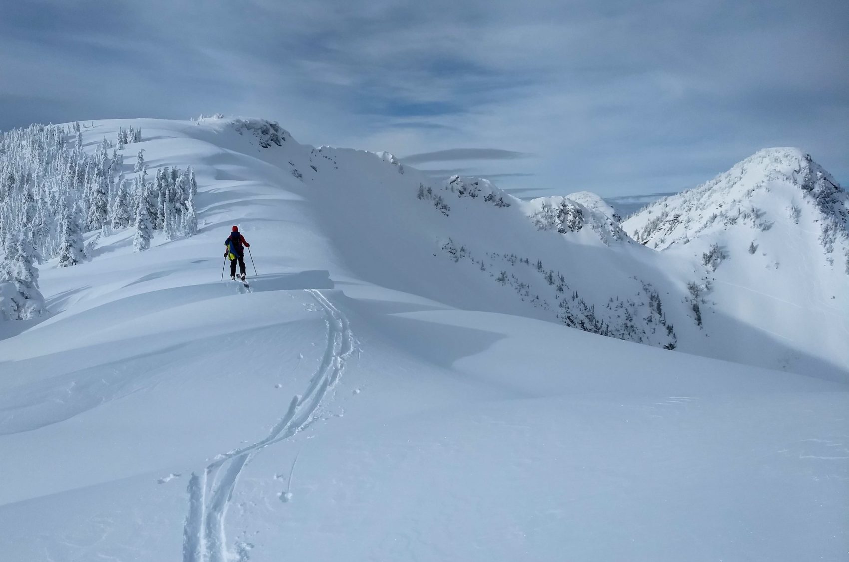 ski touring to Kokanee