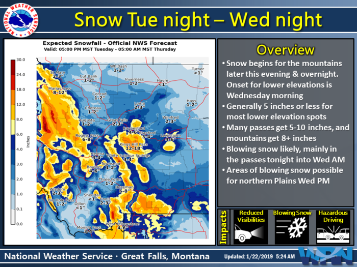 NOAA Winter Storm Warning Issued For Red Lodge Mountain