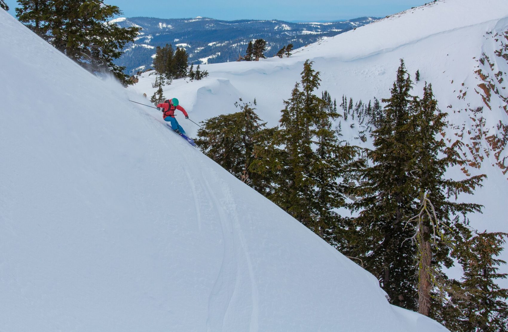 Squaw Valley, backcountry, California, alpenglow