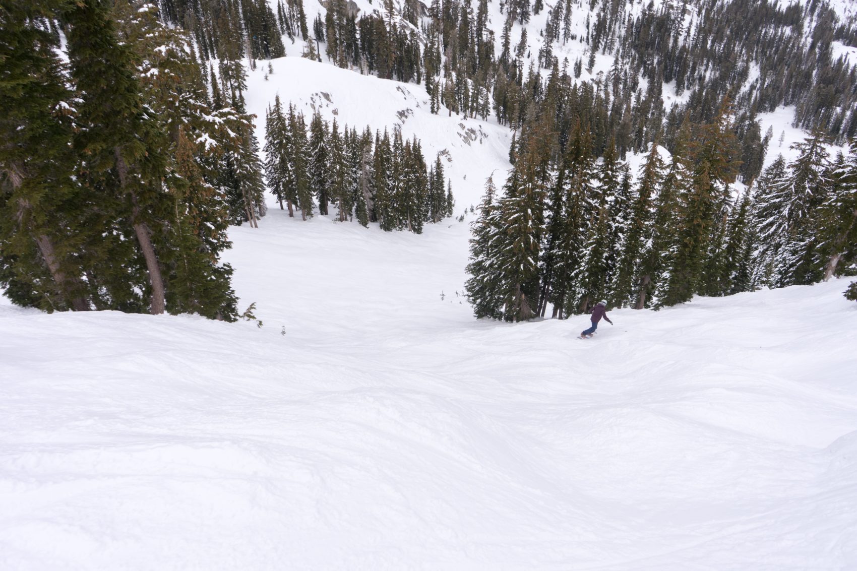 Granite off-piste moguls