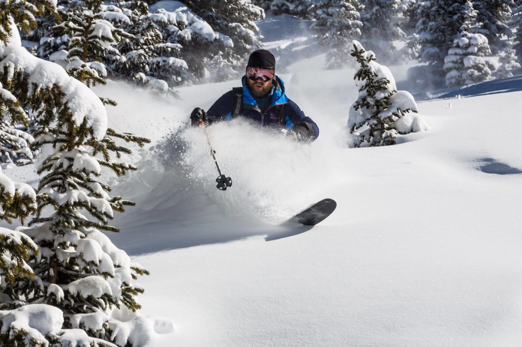 telemark in new snow