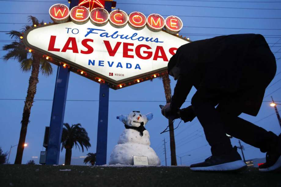 Las Vegas, record snow