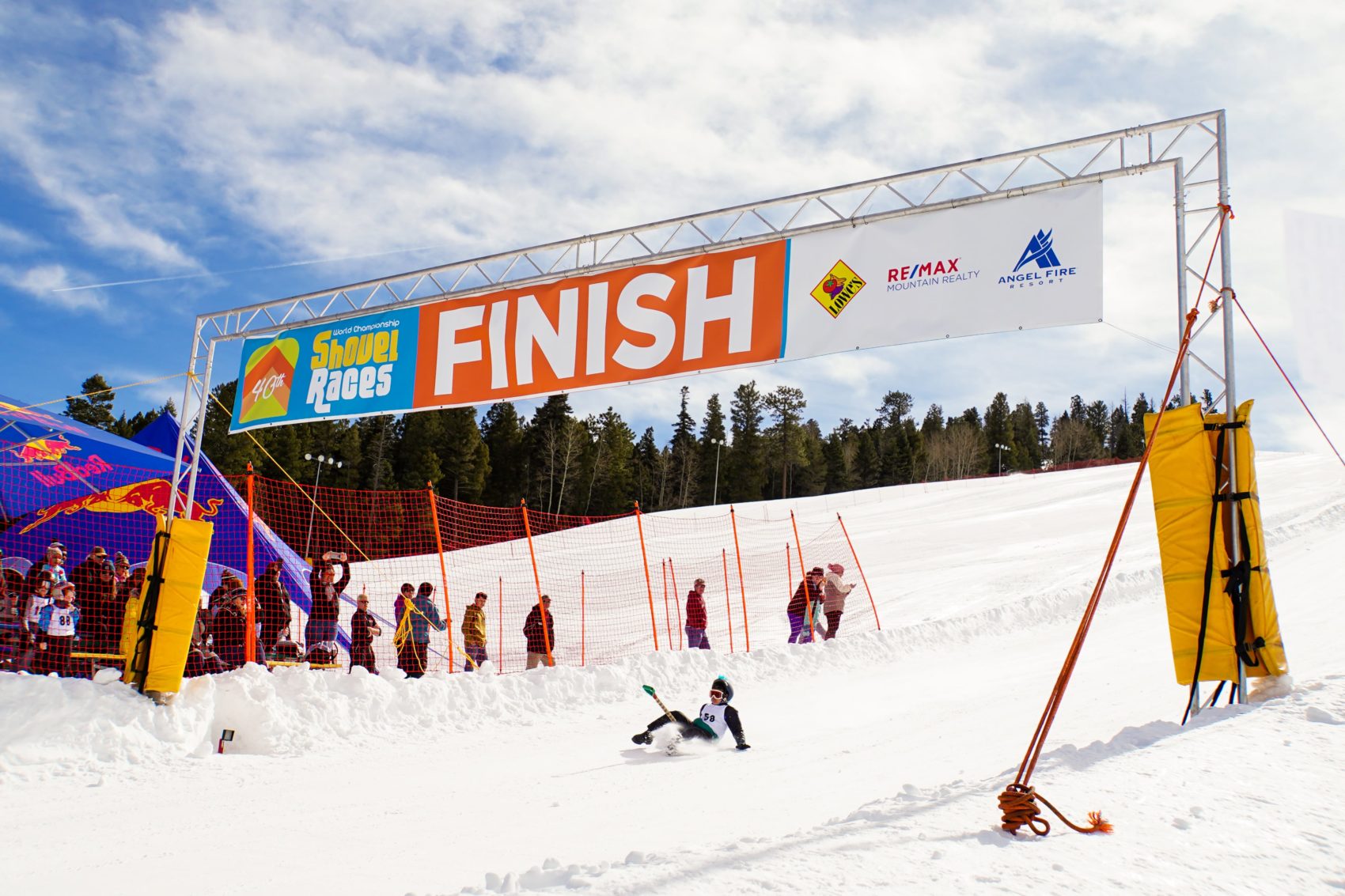 angel fire resort, New Mexico, shovel race