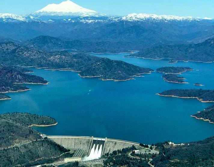 Shasta lake, reservoir, california