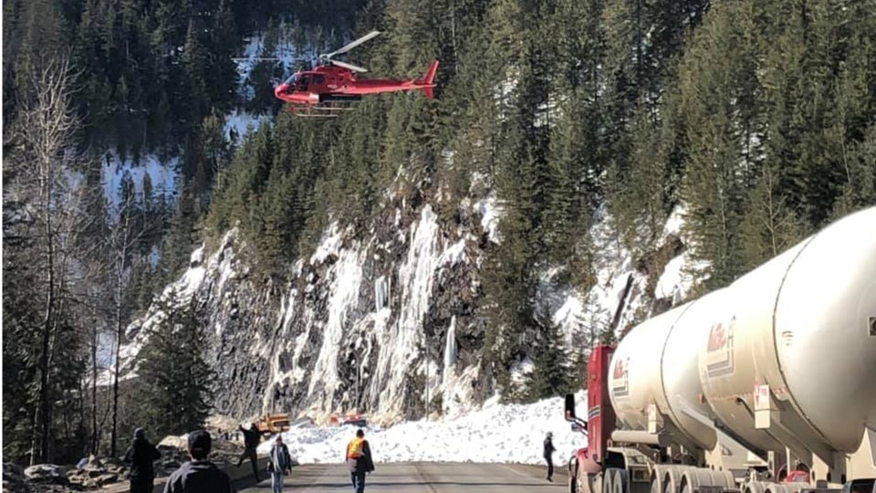 avalanche, car swept up, Revelstoke, bc, Canada