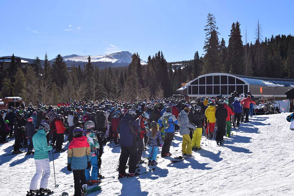 ikon pass, big sky, Montana, crowds