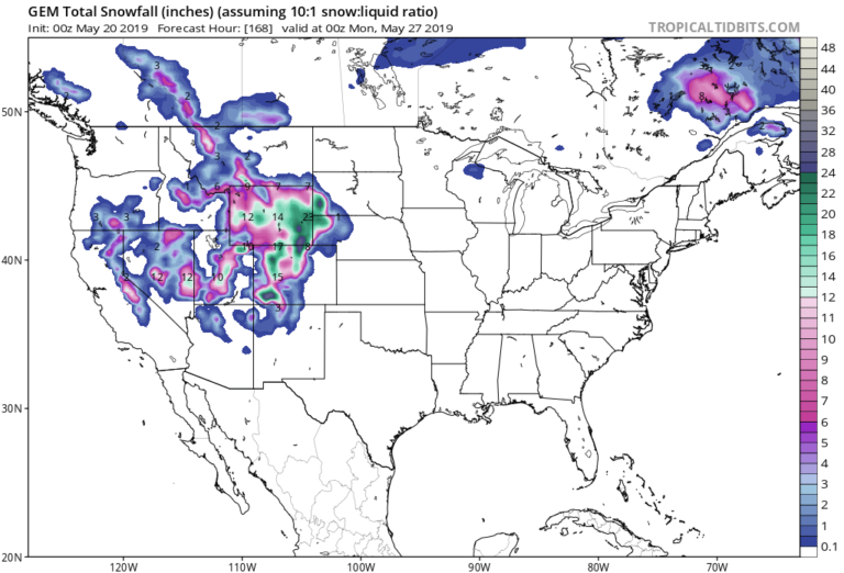 NOAA Winter Storm Warning Issued For Colorado 818" Of