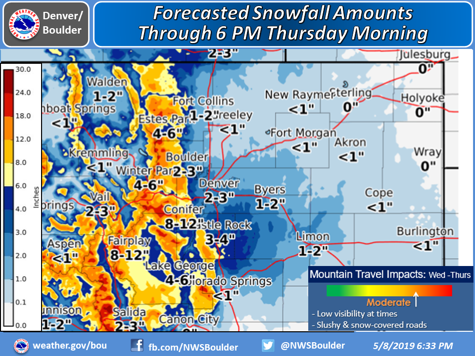 NOAA Winter Storm Warning Issued For Colorado 816" Of