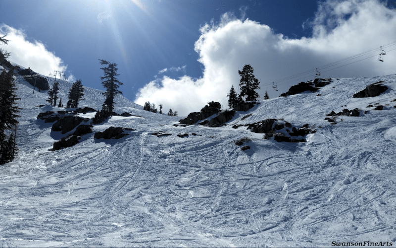 Squaw Valley Photograph by SwansonFineArts April 2018 with Ikon Pass