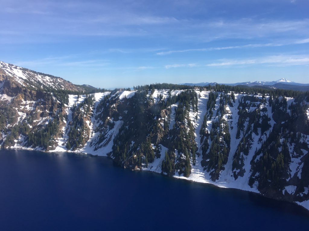 crater lake, national park, oregon, volcano, man rescued