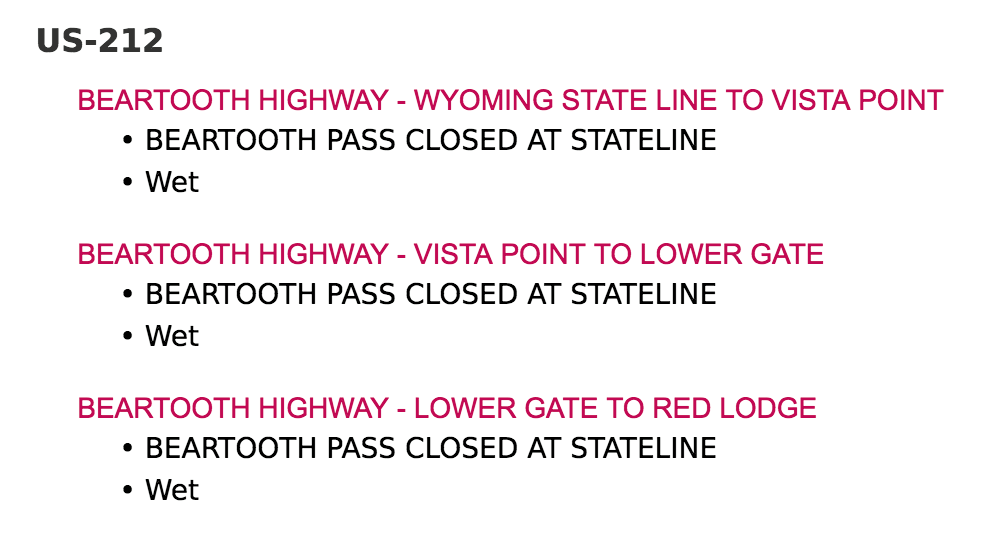 beartooth pass, closed, montana, Wyoming