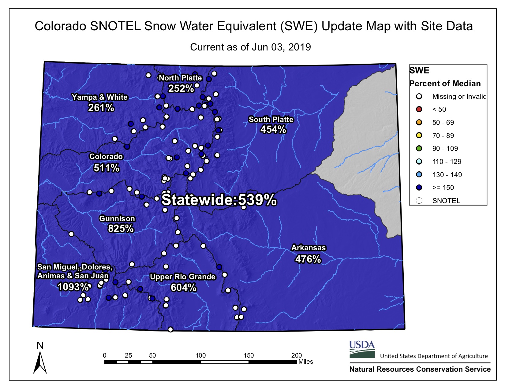 Colorado Statewide Snowpack 539 Normal South West Massive 1093   Co Update Snow 1 