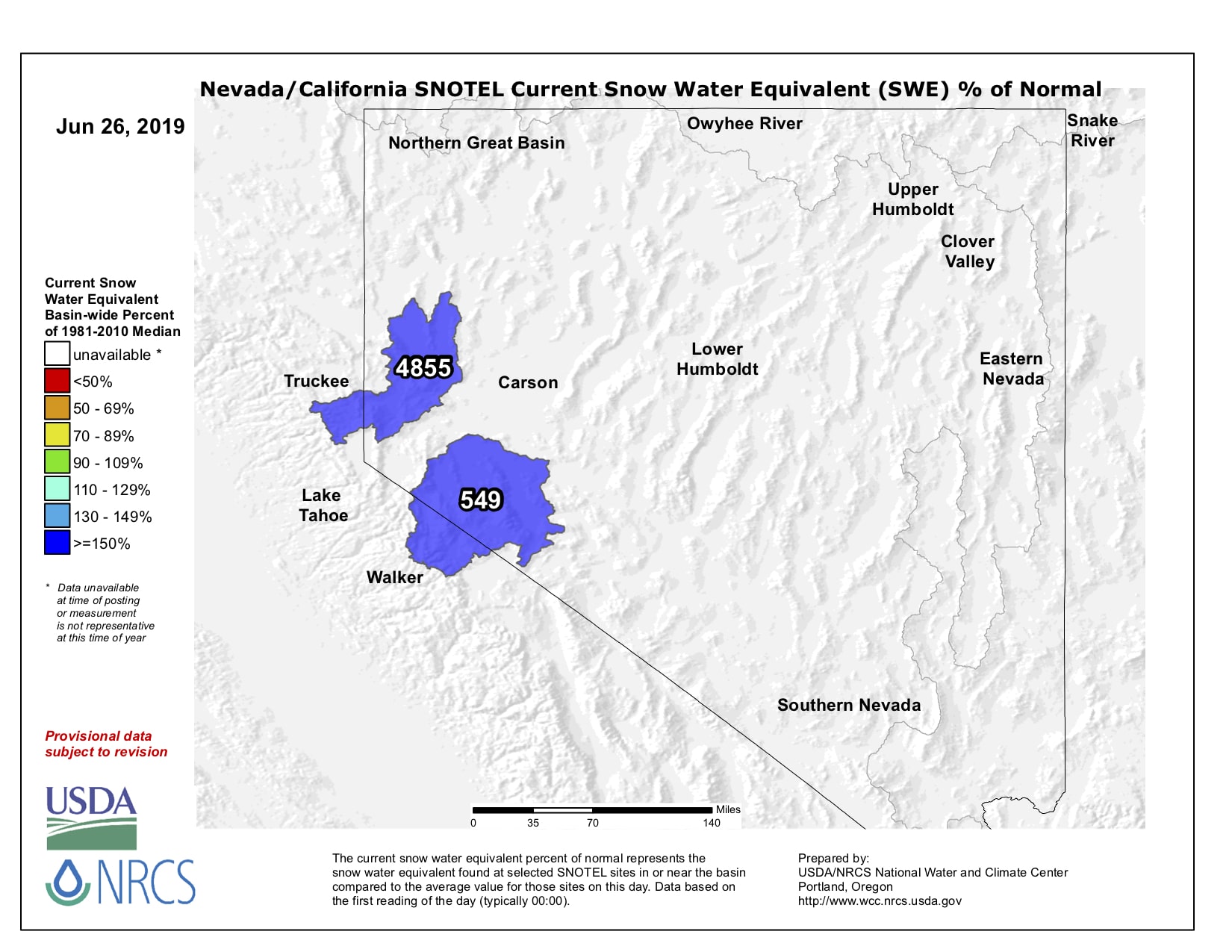 North Lake Tahoe Snowpack Almost 5,000 ABOVE NORMAL Current