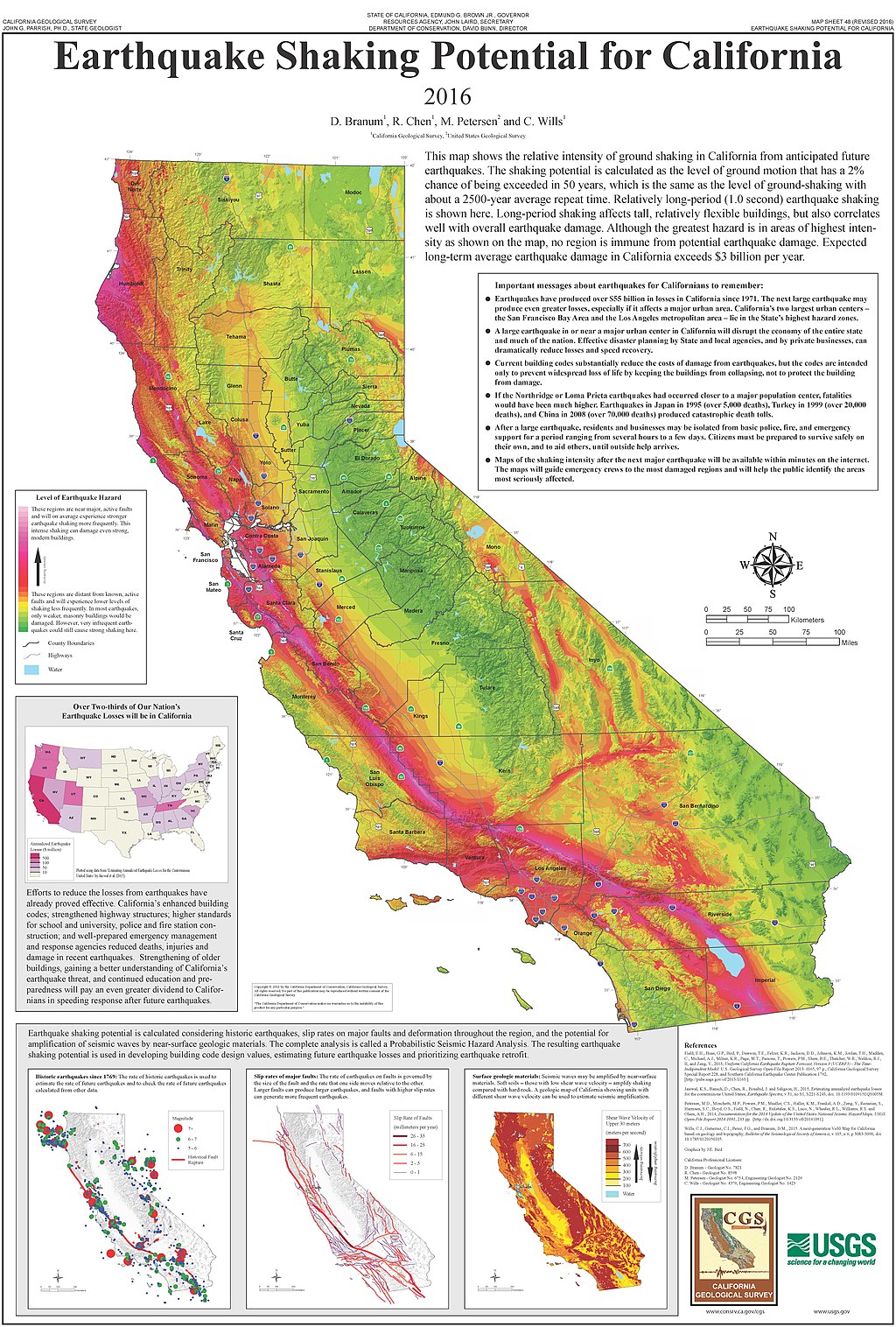 california earthquake map