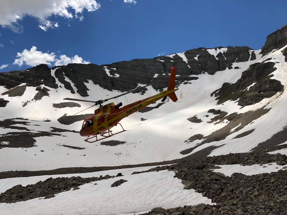 rescue, airlift, helicopter, aspen, cathedral peak, colorado