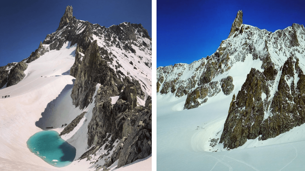 mont blanc, France, lake formed, climate change, global warming