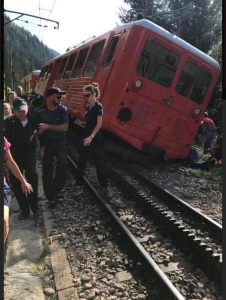 france, chamonix, train derailed,