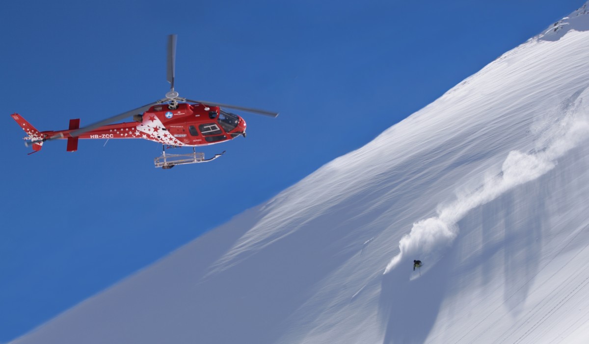 Heli skiing in Zermatt 