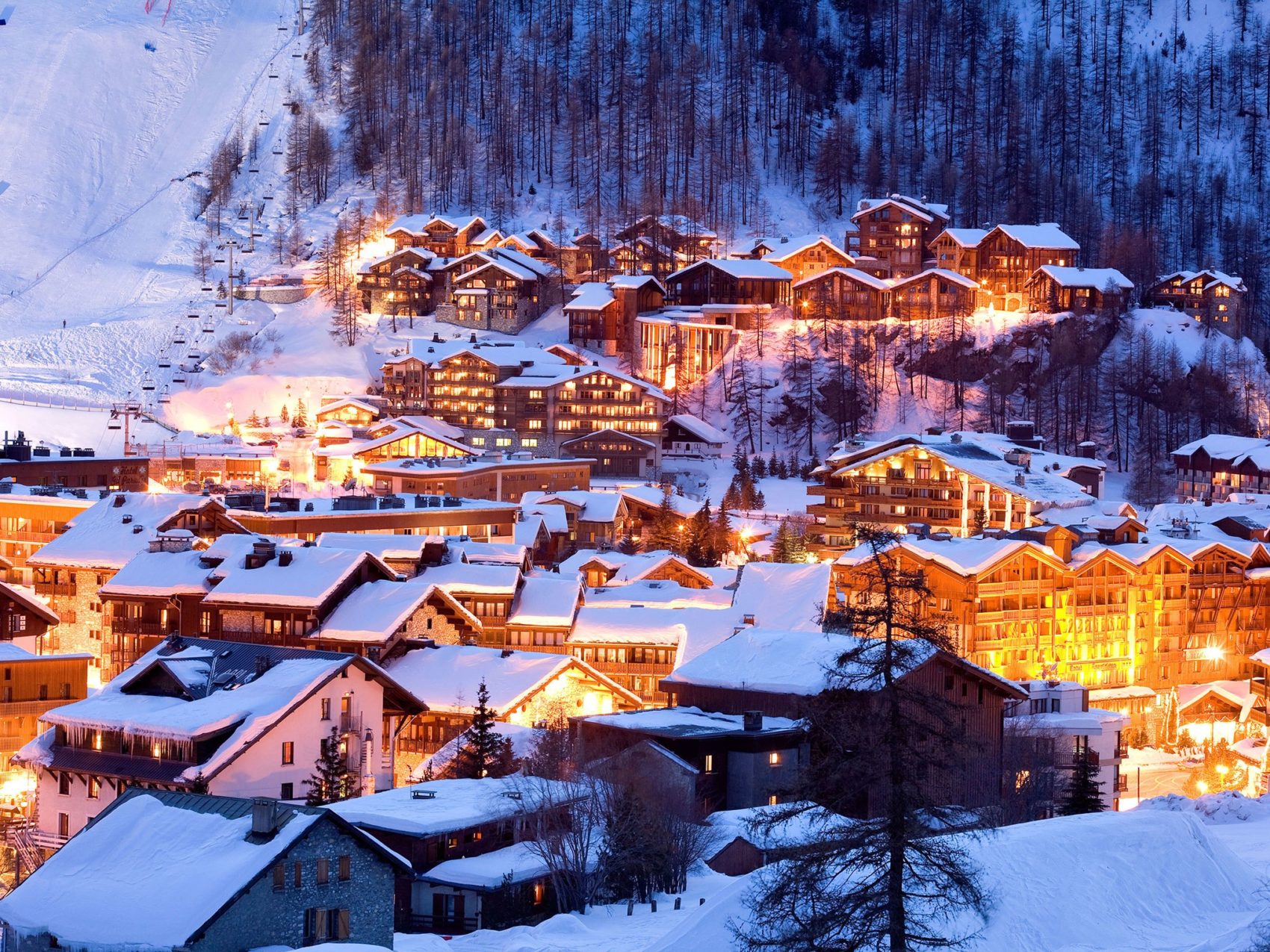 French ski village 