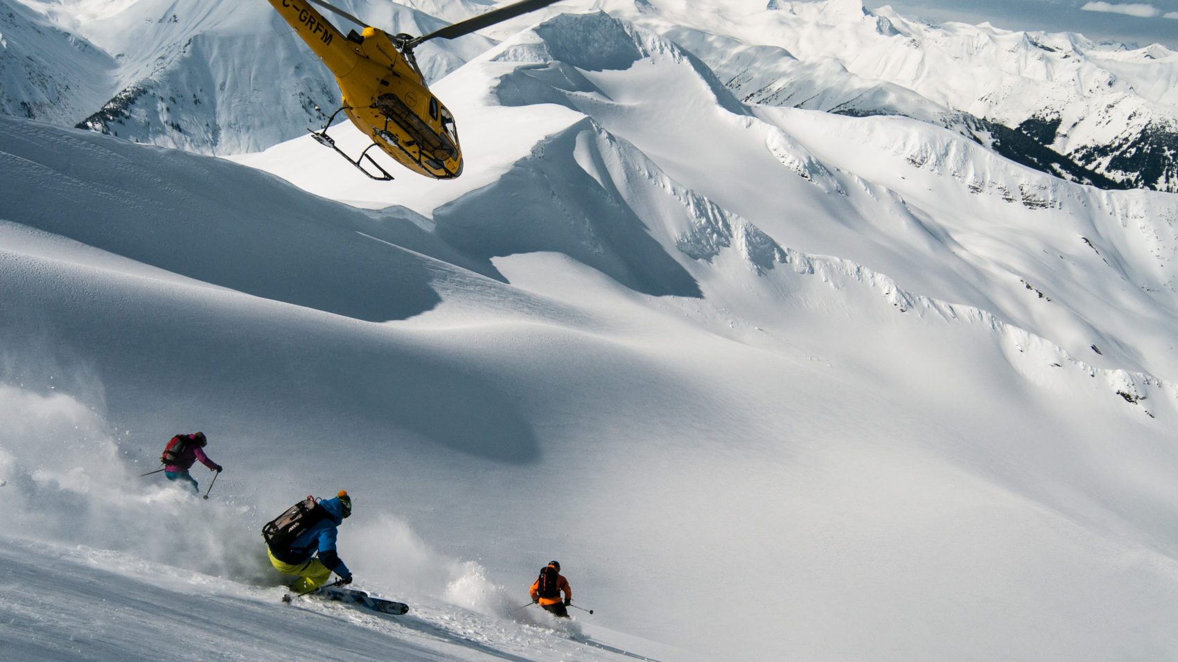 heli-skiing, Alaska, 