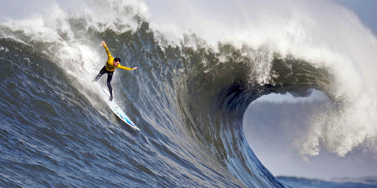 surf mavericks in california 