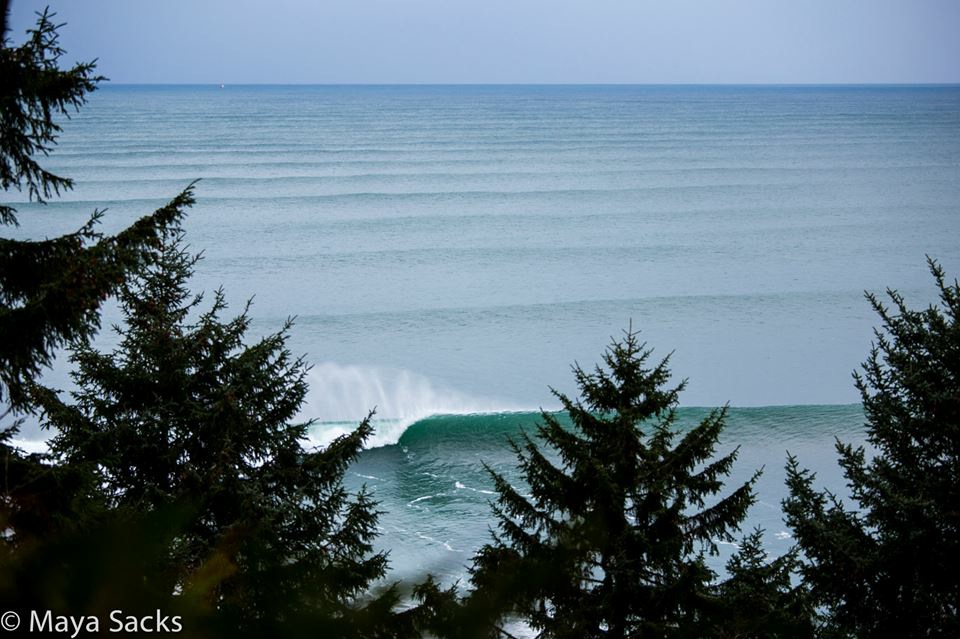 Surfing In The Cove Seaside Oregon