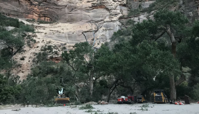 rockfall, Zion, Utah