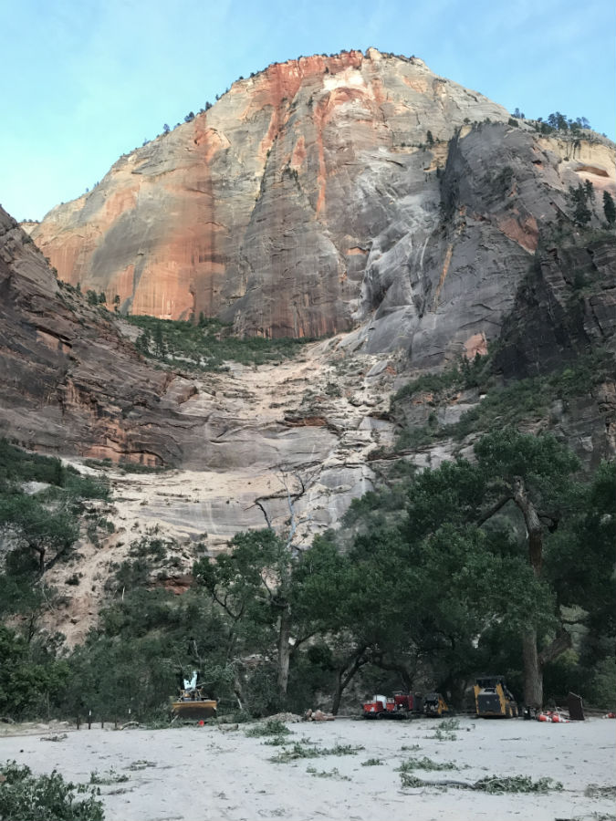 rockfall, Zion, Utah