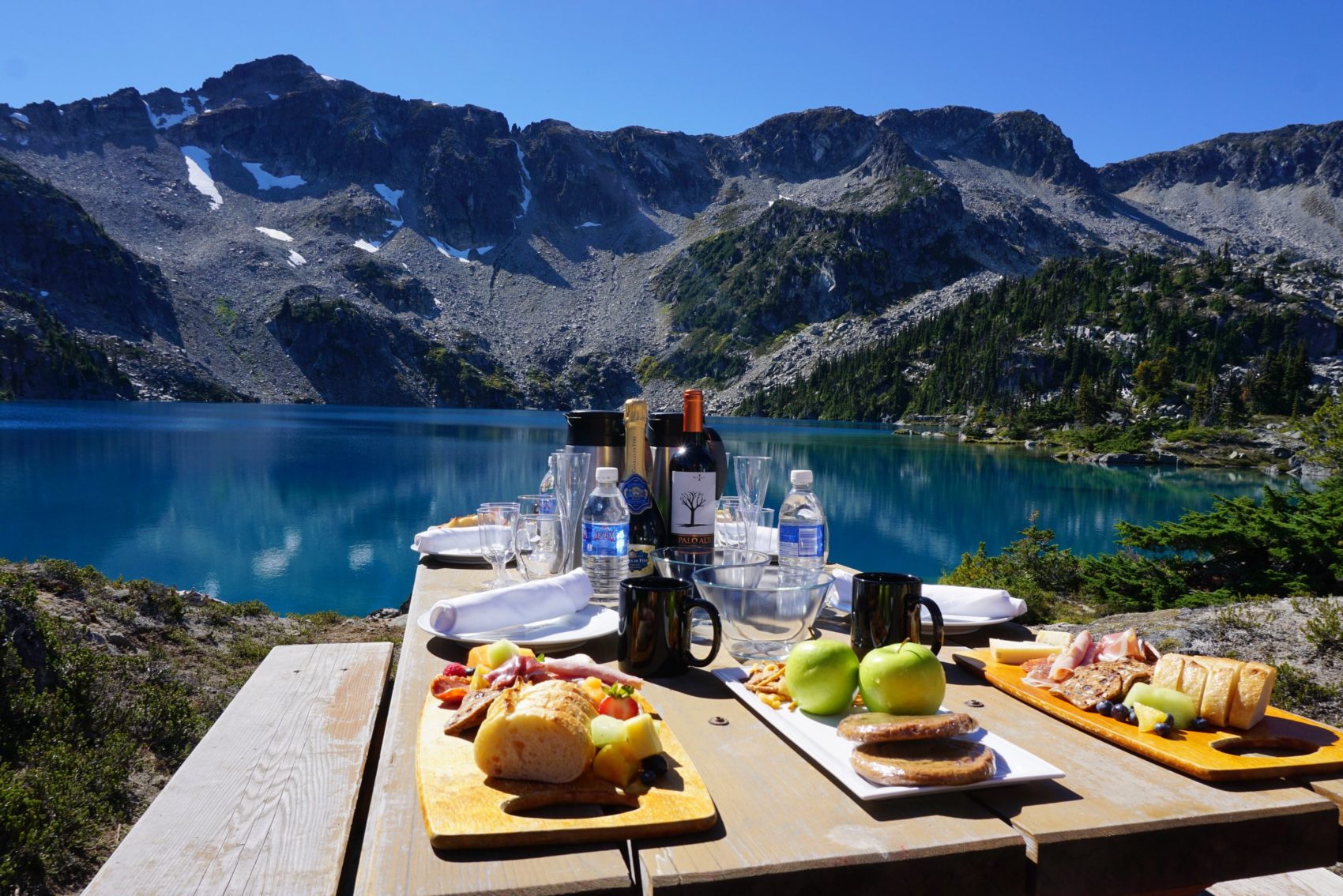 heli-paddling lunch